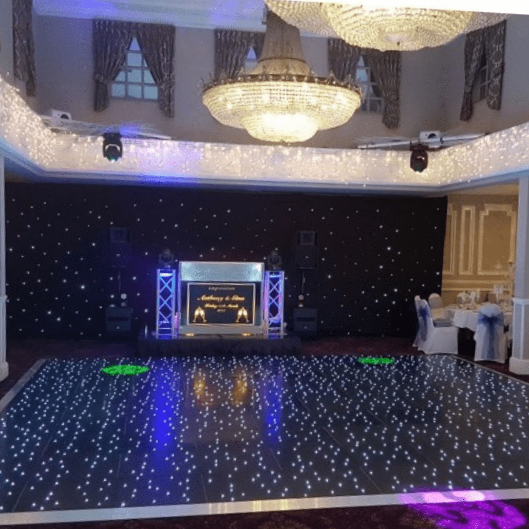 12ft x 12ft Black LED Dancefloor