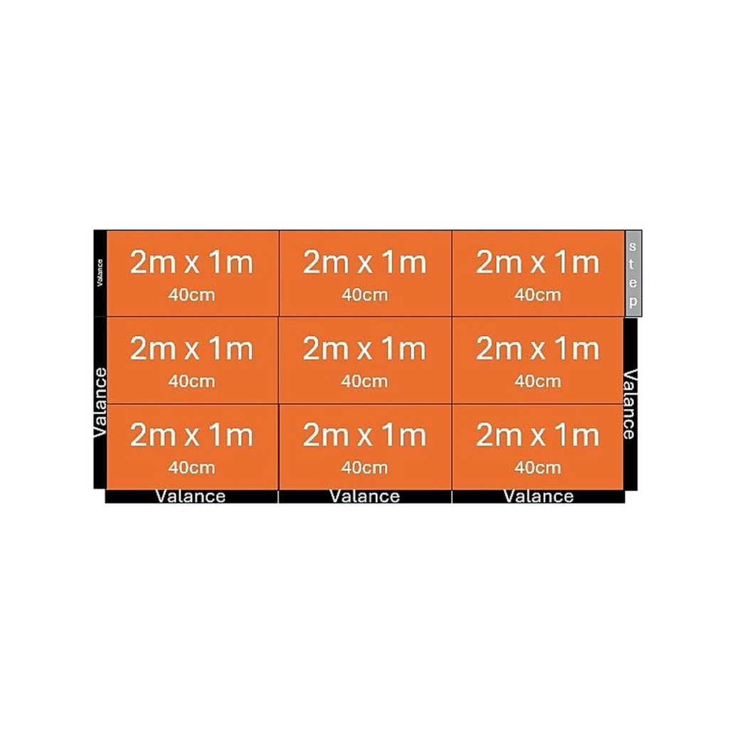 6m x 3m Stage (Complete Stage- with step and valance)