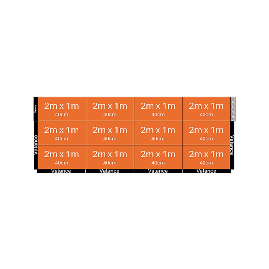 8m x 3m Stage (Complete Stage - with step and valance)