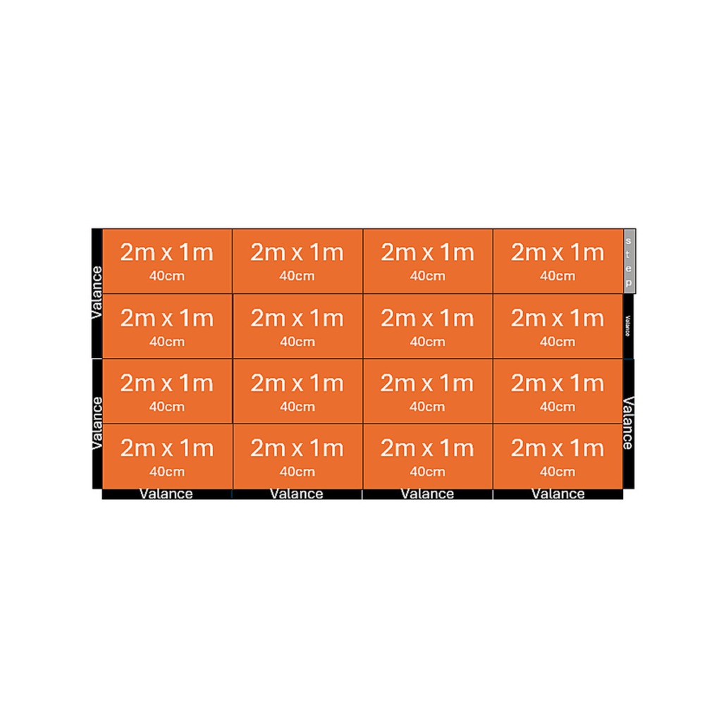 8m x 4m Stage (Complete Stage - with step and valance)