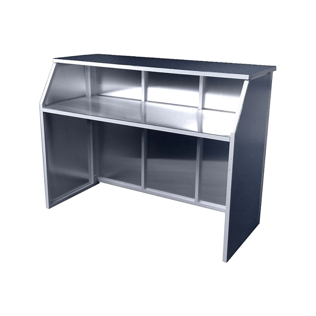 Portable Bar Counter in Brushed Steel